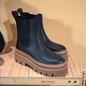 Jeffrey Campbell Black and Brown Platform Boots